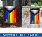 Progress Pride LGBTQ Garden Flag 12x18- Inclusive Progressive Pride Every One Is Welcome Here Small Rainbow Yard Flags for LGBT Lesbian Transgender Ally